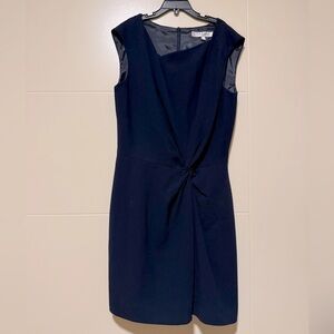 L.K. Bennett London Women’s Wool Blend Sleeveless Sheath Dress Navy Blue Size 2